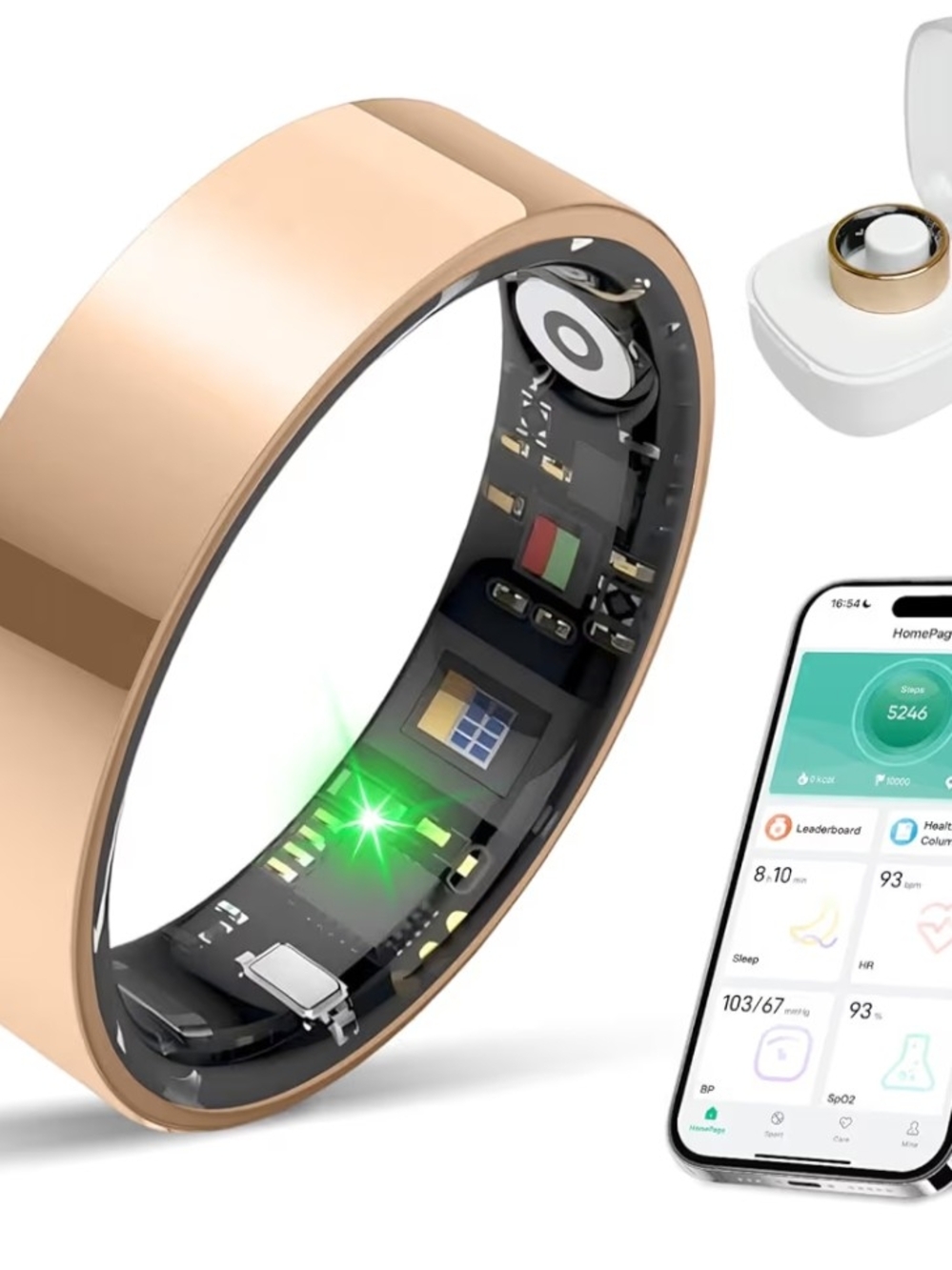 Smart Health Tracking Ring - Rose Gold #7